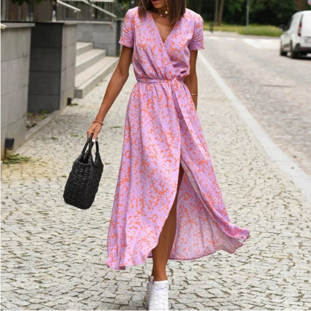 Robe de plage imprimée et tendance pour femme