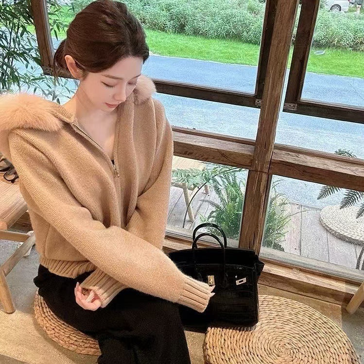 Manteau Femme à Capuche Fourrée Élégant