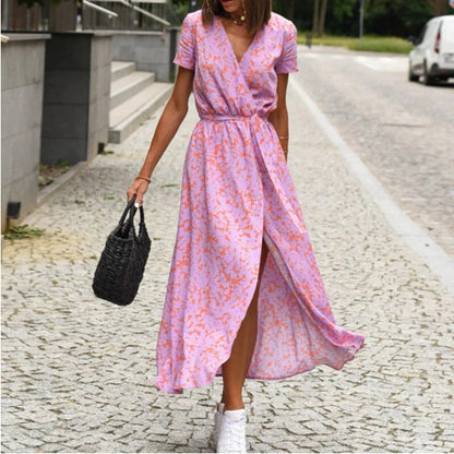 Robe de plage imprimée et tendance pour femme